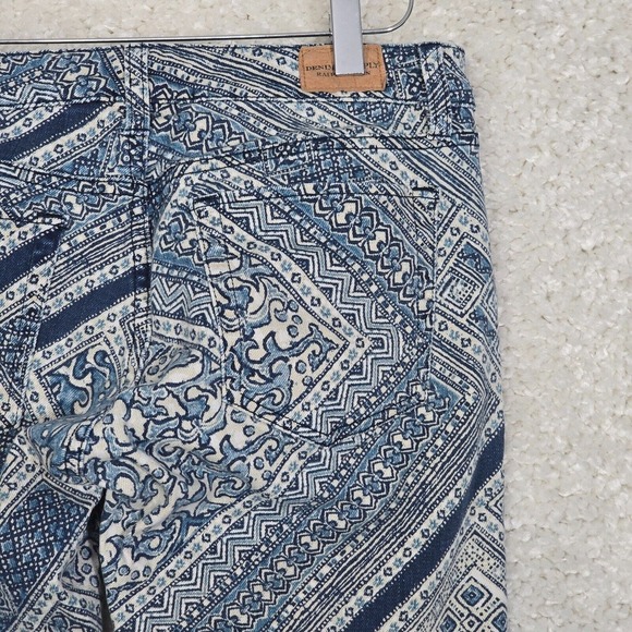 Denim Supply Ralph Lauren Jeans Womens 28 Blue Skinny Ankle Zip Aztec Boho Y2K - Picture 4 of 13